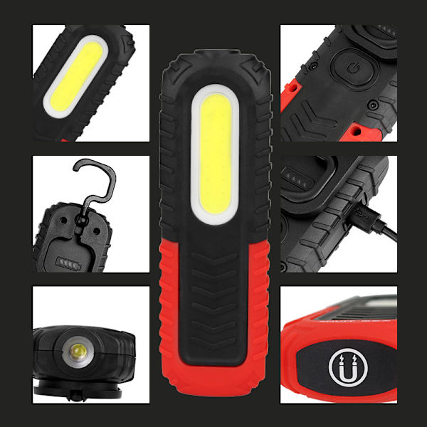 Laderbar LED arbeidslys, COB front-LED inspeksjonslys med