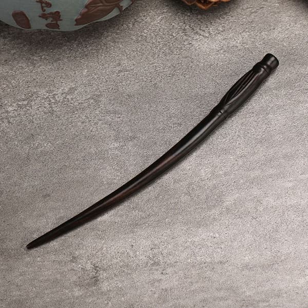 Klassinen eebenpuinen hiusneula Retro antiikki eebenpuinen hiusneula - 18cm