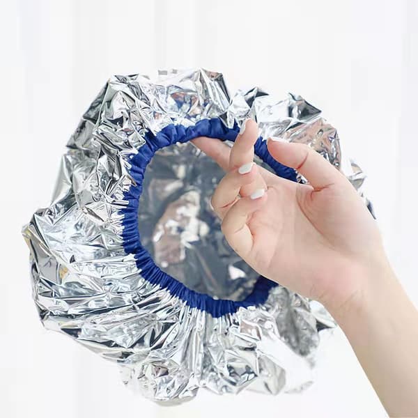 4 engangs aluminiumsfoliehette for frisørsalong, termisk hårpleie