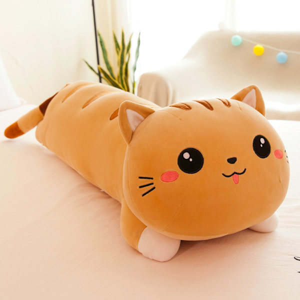 Lang, Glad Katt Pute Putestoff Dyr Gave Katt P