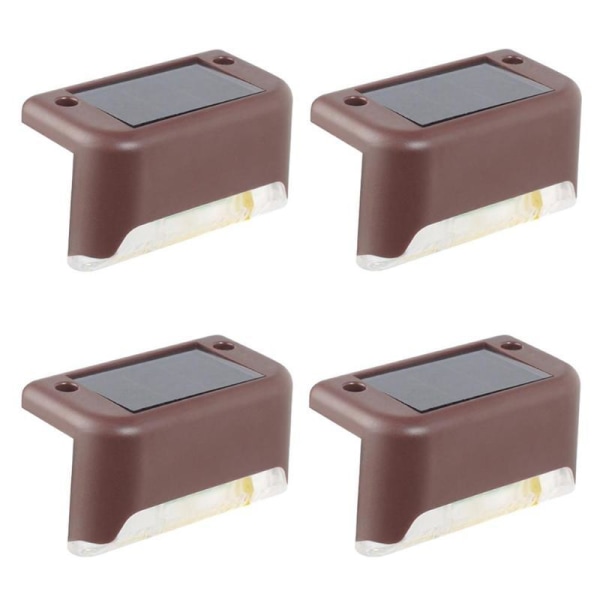 4-pack Sol-drivna Däcklampor, Trappstegslampor Vattentäta LED-lampor