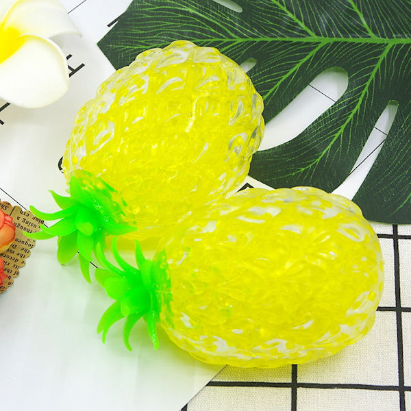 Ananas Stressboll Squishy Vattenpärlor Boll Sensorisk Fidget Leksak