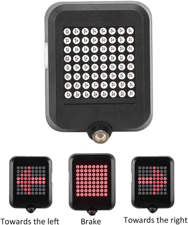 1 Styk 1200mAh LED Cykellys, For- og Baglygte med Blinkende Svingesignal