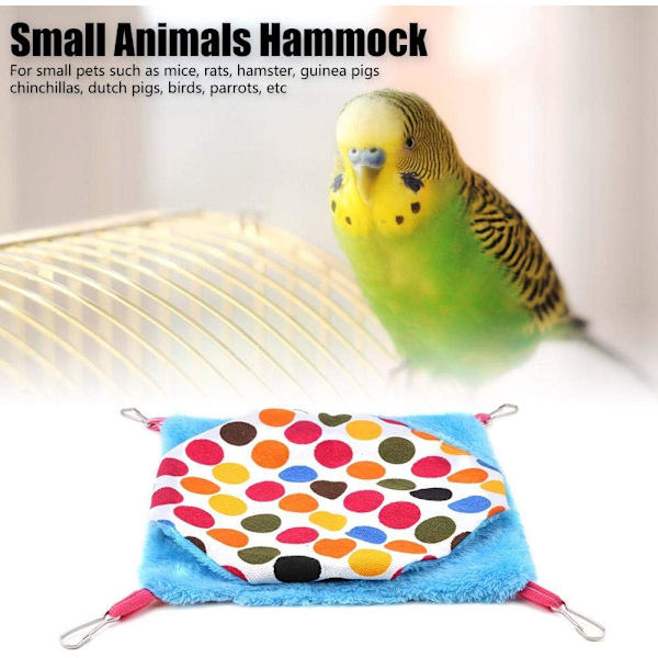 Hängande Hammock för Hamster Mjuk Sovbädd Dubbellager Fåglar DXGHC