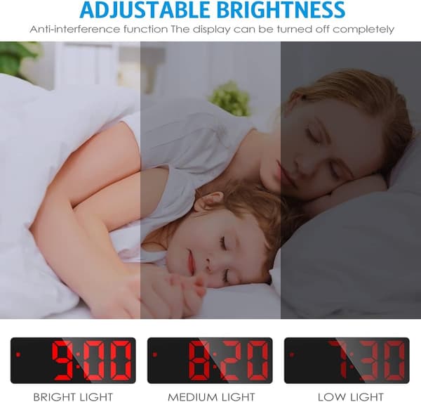 Digital väckarklocka, larmtemperatur och datumvisning med LED