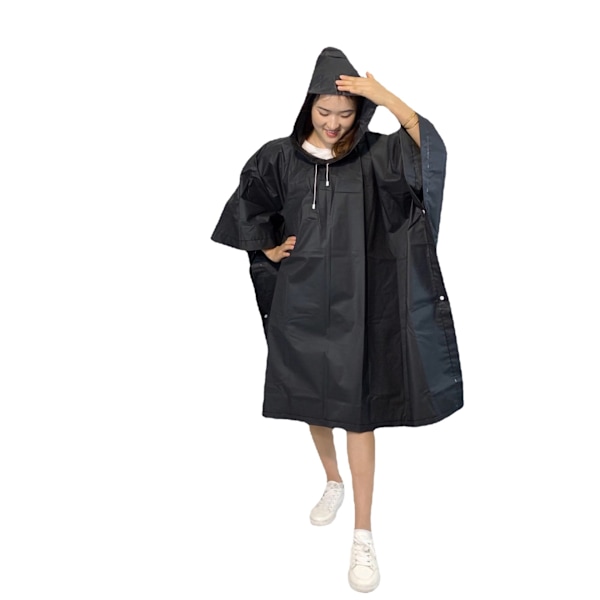 1-Pak Voksen Vandreturs Kappe Poncho Tykk EVA