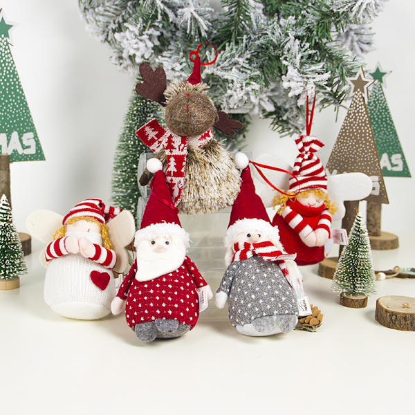 5 nya juldukssanta tomte snögubbe dockor hängen ins C