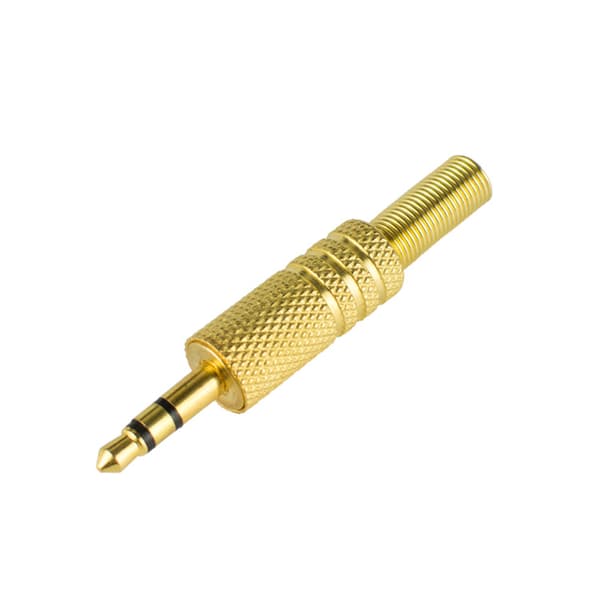 3,5 mm hodetelefonkontakt, dobbel kanal, 3-delt