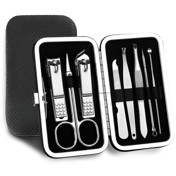 Manicure Sæt  Negle Manicure Kit 8 i 1, Manicure Pedicure Kit Mand