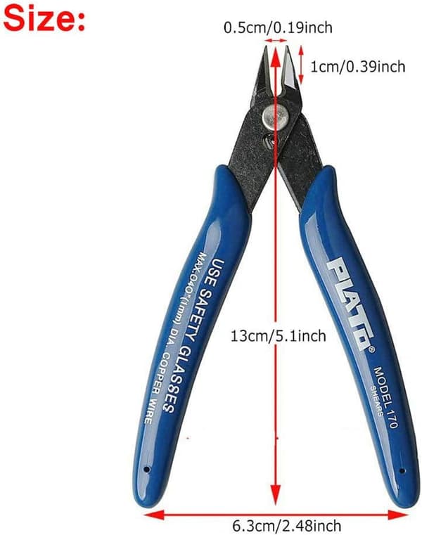 5\" Mikro Skære Tang Elektrisk Tråd Kabel Cutter Diagonal Side