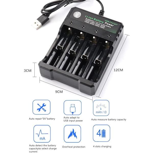Universal 18650 Batterilader 3.7v Batterilader med LED Indikator