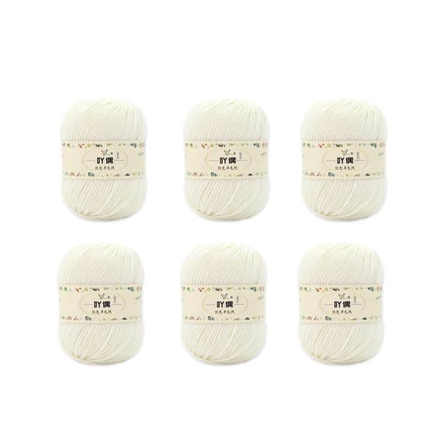6 stk. Kamgarn fra DIY Yarn A