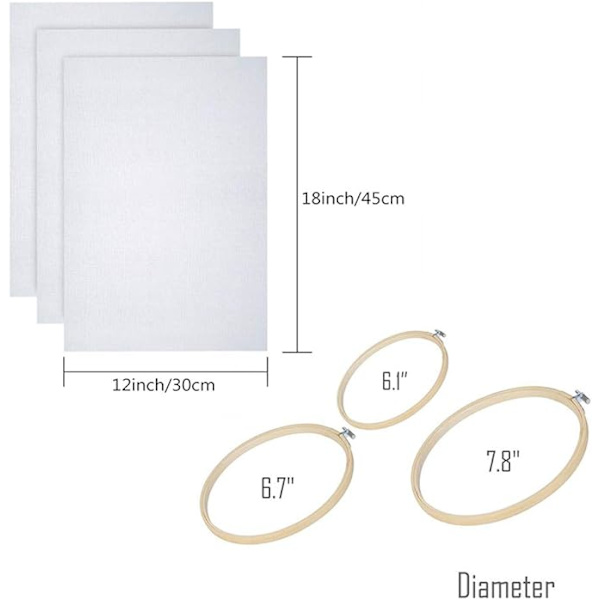 Broderikit, Korsstygn Kit med Instruktioner, 3 Bambu DXGHC