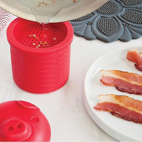 Dww-piglet Silikon Bacon Grease Drainer Bacon Grease Collect DXGHC