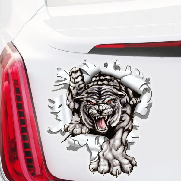 （15x17cm）Bilsticker, iSpchen Bilskjerm Tigerhode Mural Hu