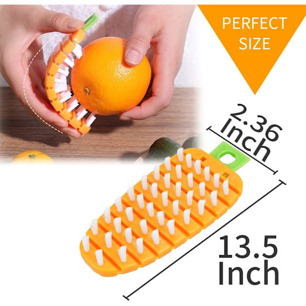 Flexibel grönsaks- och fruktborste - Perfekt för kastruller