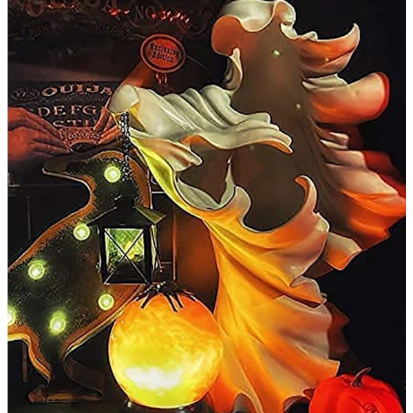 Halloween-noita Resin-lyhtykoriste Hellbringer lyhdyllä