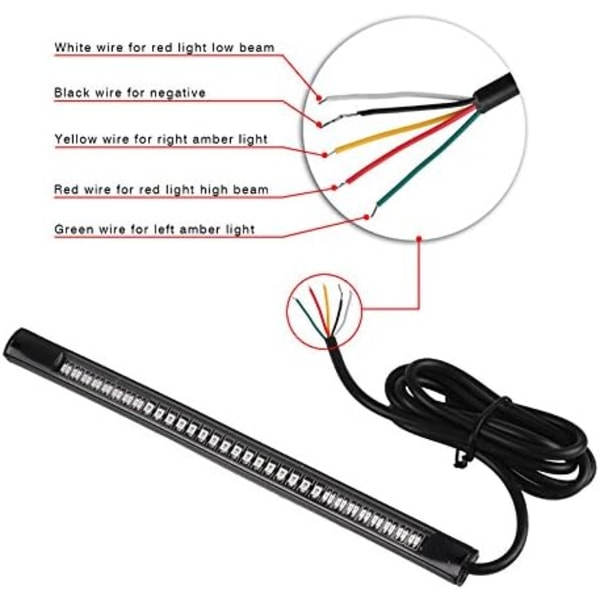 48 LED Stoplys til Motorcykel Bil Cykel Blinklys Stri