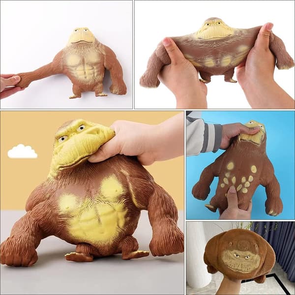 Gorilla Actionfigur, Anti-ångest Gorilla Leksak, Latex Apa Gor