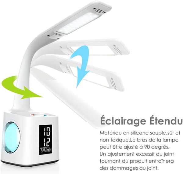 Øyevern LED skrivebordslampe Studie skrivebordslampe USB ladepunkt Am