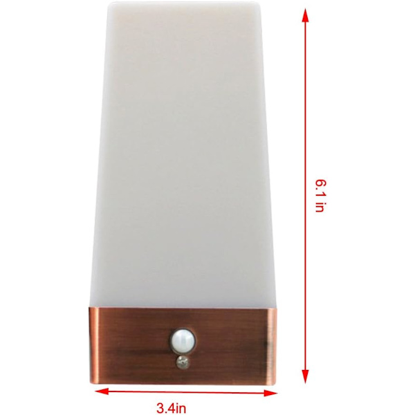 1 Stycke Kvadratisk Retro LED Nattlampa Trådlös PIR Rörelsedetektering