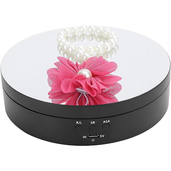Roterende Display Stativ, 360 Grader, 3 Hastigheder, USB Oplader, 5.43\"