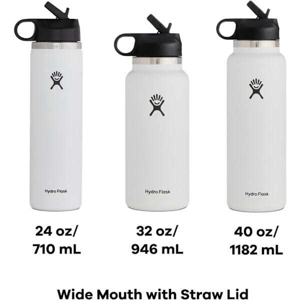 40 Oz, Vit Brett Strawlock 304 Rostfritt Stål Utomhus Isolering