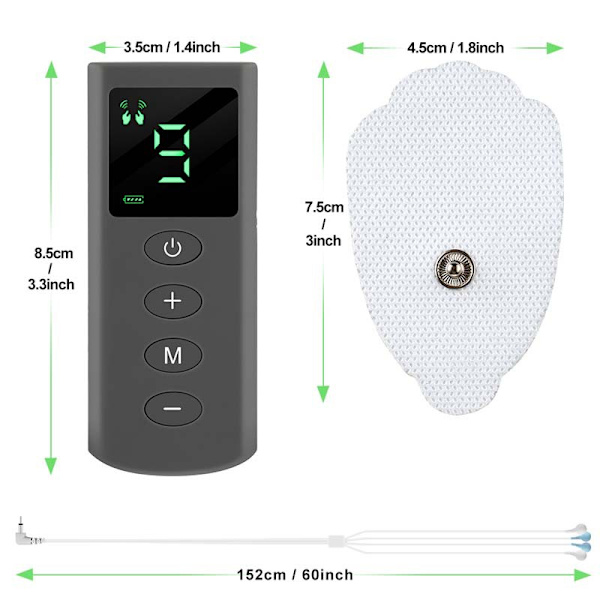 Lavfrekvent TENS fysioterapi instrument MINI patch massager M