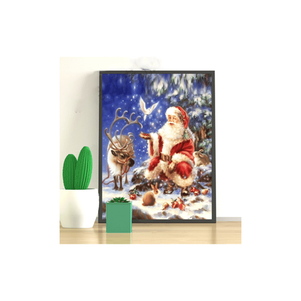 5D Diamantmaleri Fuld Diamant Jul Serie DIY Special Sha
