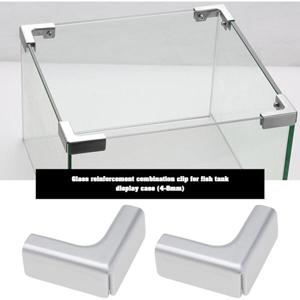 4 stk. Glasklemmer Udskiftning Aluminium Legering Glasforbindelse L Sh