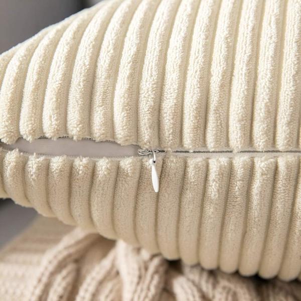 Sæt med 2 Dekorative Corduroy Pudebetræk Sofa Blød Pudebetræk DXGHC