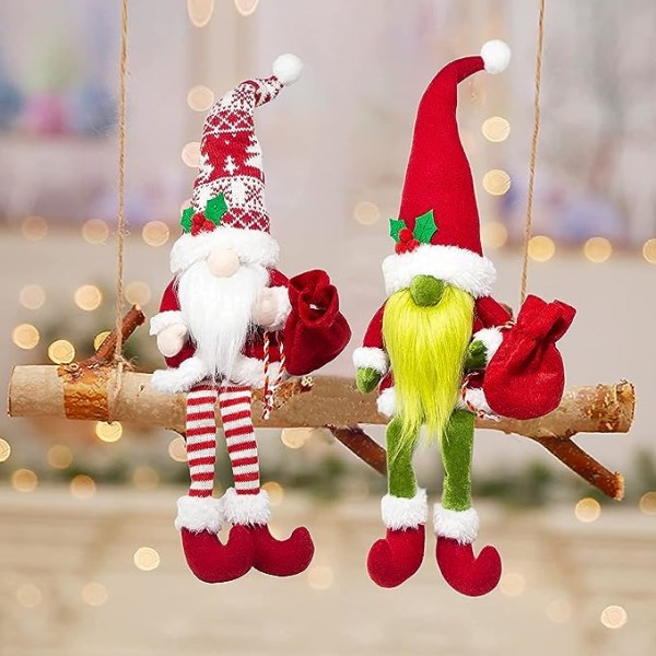 Jultomte Dekoration 2-pack Plush Samling Staty Merr