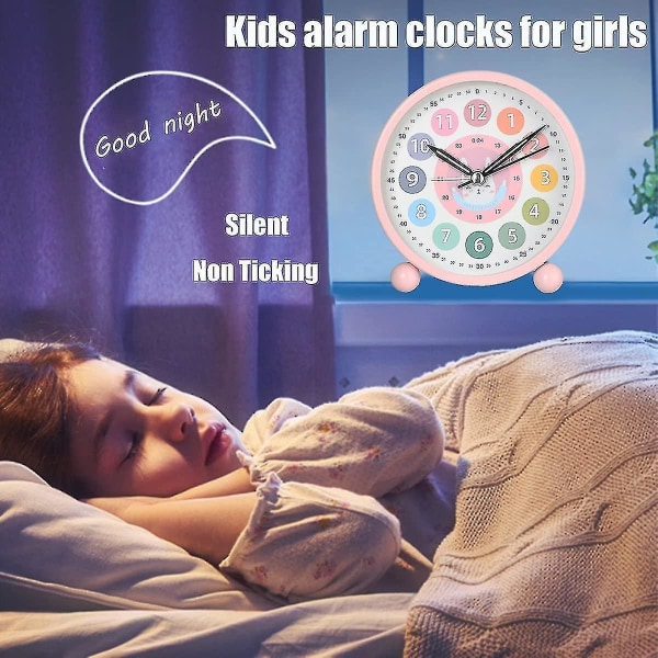 Dww-kids Learning Väckarklocka för pojkar/flickor , Silent Small C DXGHC