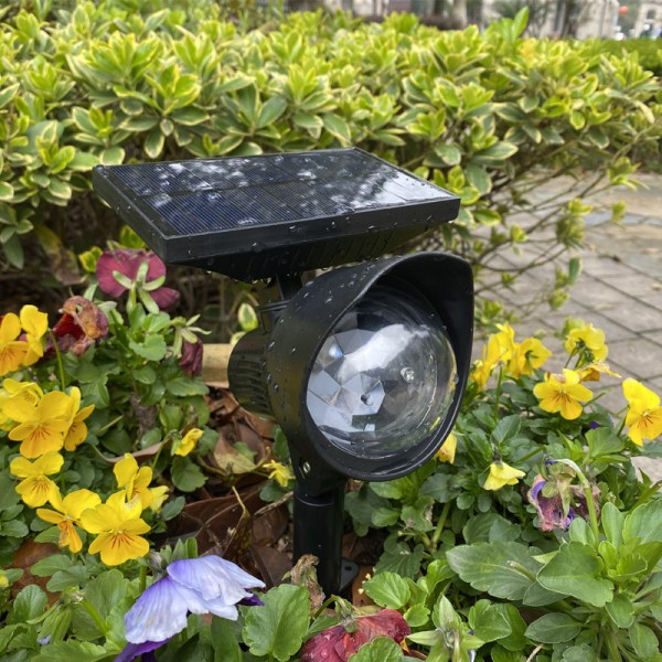 LED Solcellelys LED Projeksjonslys Fargerike Roterende