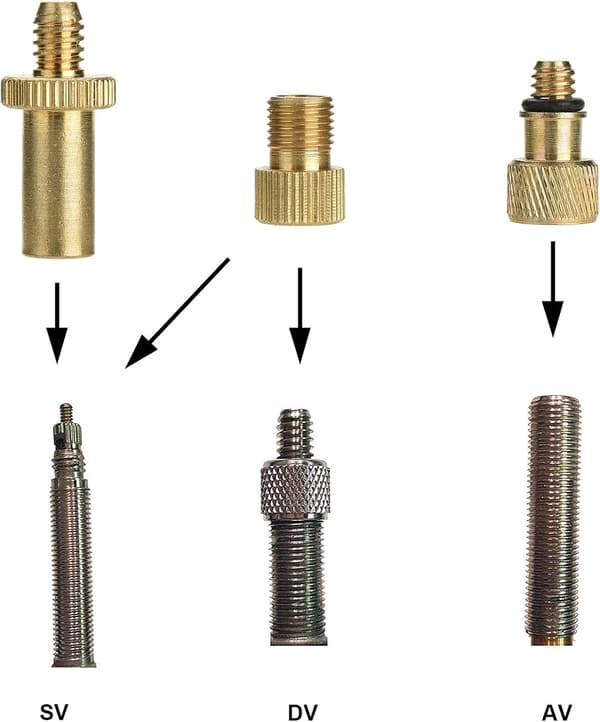 5 stk. Cykelpumpe Ventiladaptere Stik, Cykelventil Adapter til C