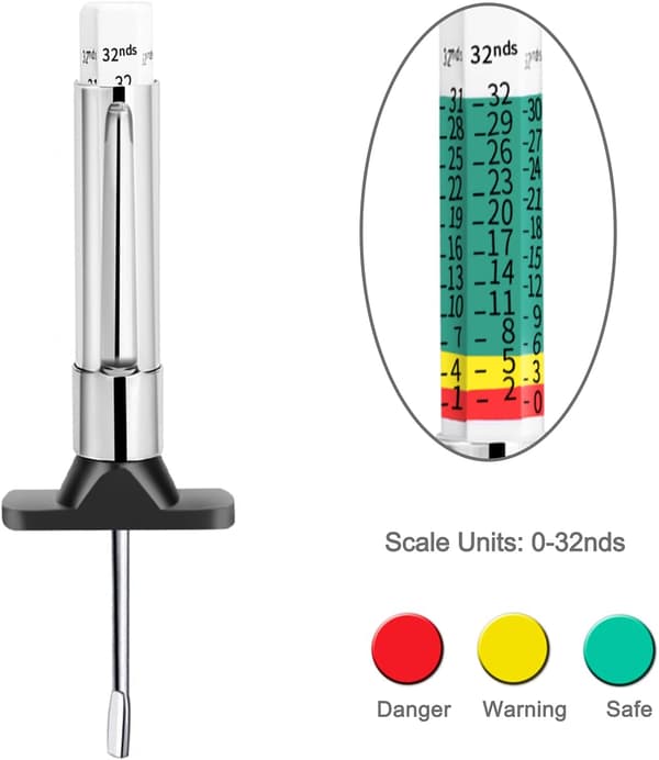 Smart Färgkodad Däckdjupmätare 2-pack