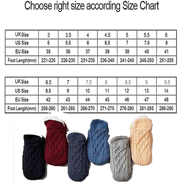 Inomhus Golv Halksäkra Varma Sockor, Handvävda Sammetfodrade Tofflor