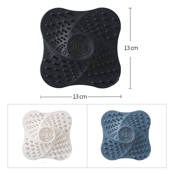 6 st 3 Färger Multifunktionell Diskho Strainer Plug Hårfångare Avlopp C