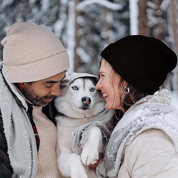 2-pak Beanie til Mænd og Kvinder - Slouchy Beanie Huer til Vinteren