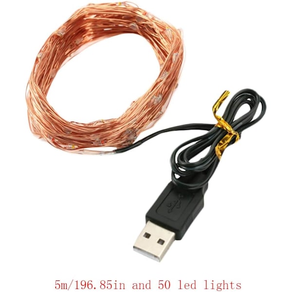 LED Dekorativa Strängljus USB-drivna Fe-Stjärnor W DXGHC