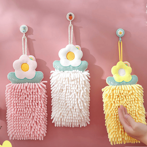 3 Pak Chenille Håndklæde Bold Blød Absorberende Mikrofiber Hængende