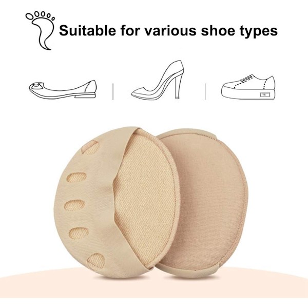 (2 Par) Metatarsal Puder Åndbare Fodpuder Gel Fodpuder Forefo
