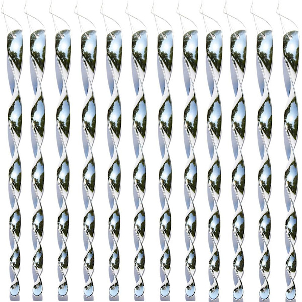 12 stk Fugleskremmende Reflekterende Vindspiral Anti-Due Fugler