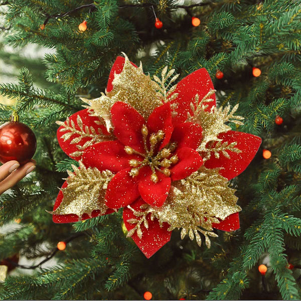 15 stycken konstgjorda julstjärnor Juldekoration Ar