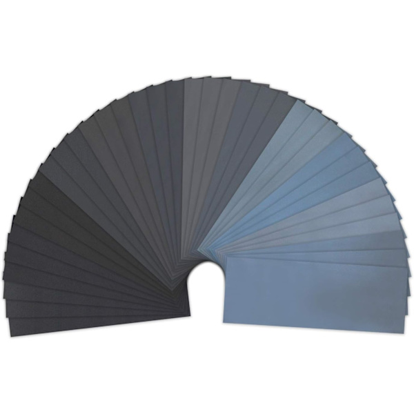 Pappersslippaket med 36 ark, LANHU Slippapper 23 x 9,3 cm Våtslip/Torrslip 320/400/