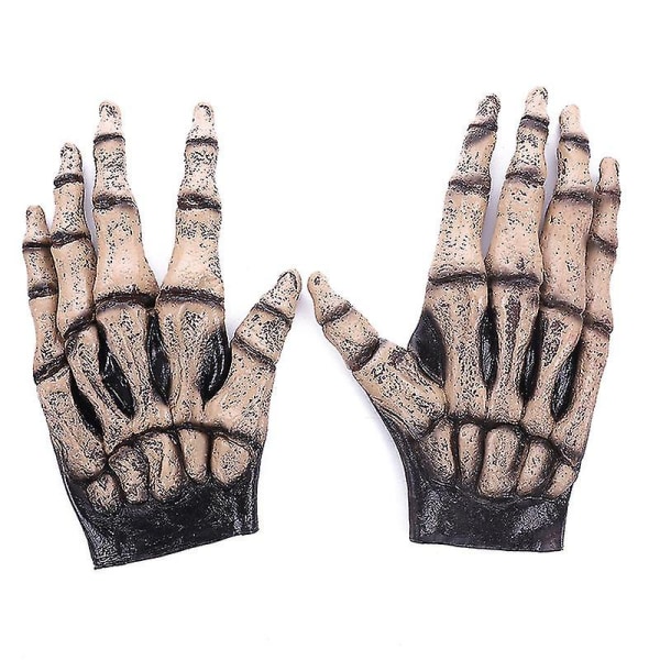 Latex Monster Hand Kostym Hands Handskar Ghost Nail Gloves Hal DXGHC