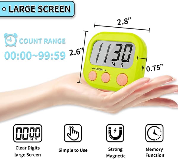 Klasseværelsestimer til Lærere Børn Stor Magnetisk Digital Timer 2