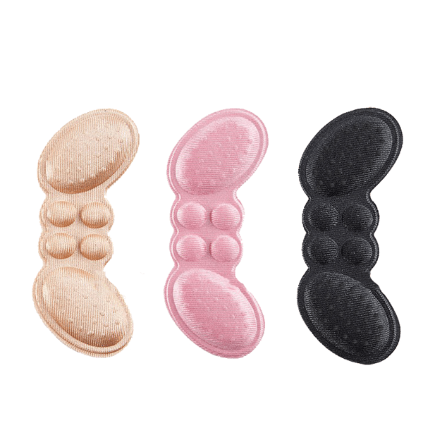 3 Par (Rosa+Svart+Hudfärg) Hälkuddar, Super Komfort Mi