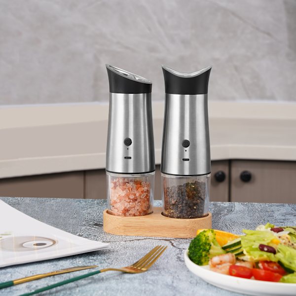Elektrisk Salt- och Pepparkvarn: - Automatisk Gravity Salt och Pe