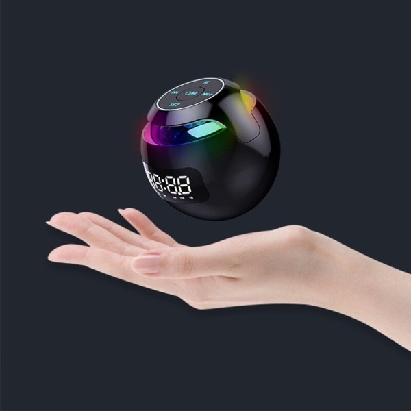Bluetooth-kompatibel 5.0-högtalare med LED-digital väckarklocka Mus